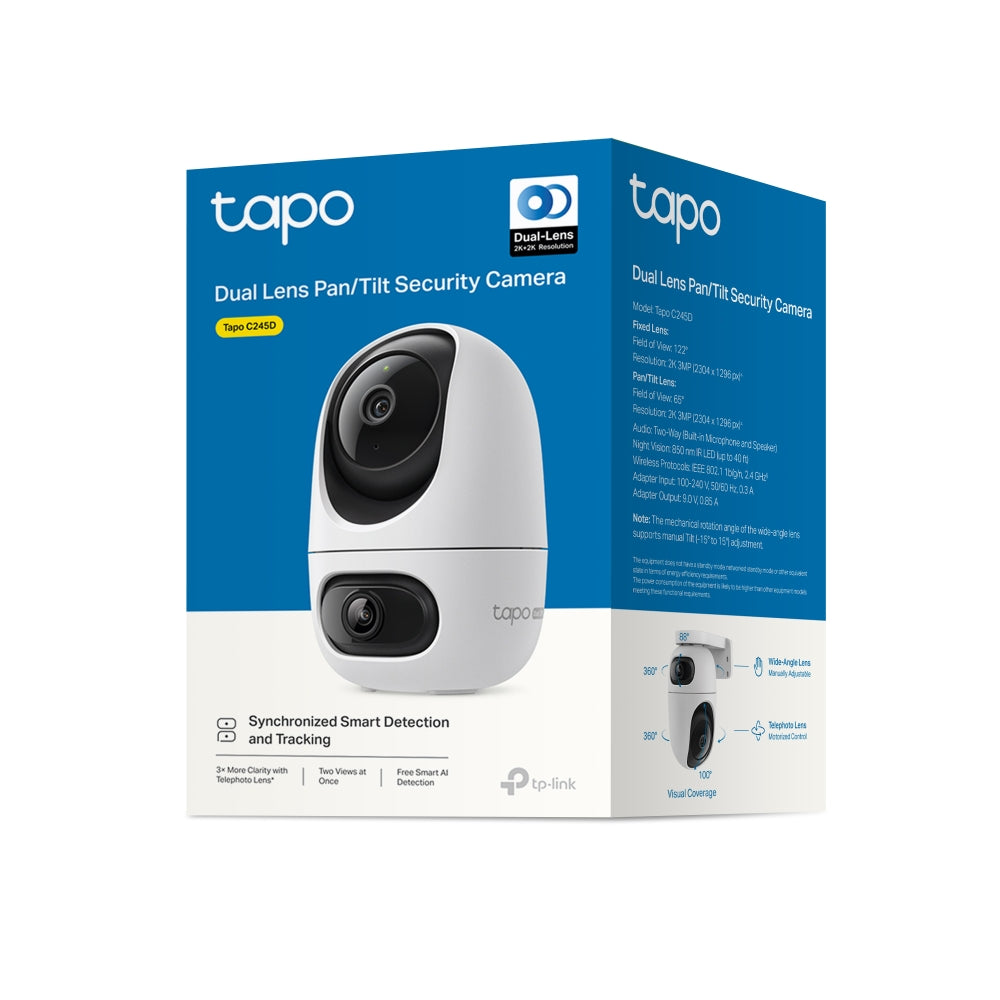 Tapo C245D Dual Lens Pan/Tilt Security Camera