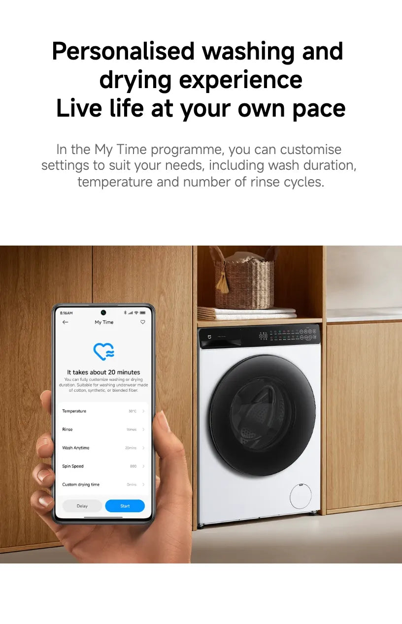 Xiaomi Mijia Front Load Washer Dryer 9kg | Washing Machine 9kg Large Capacity Fast Drying | FREE DELIVERY & INSTALLATION