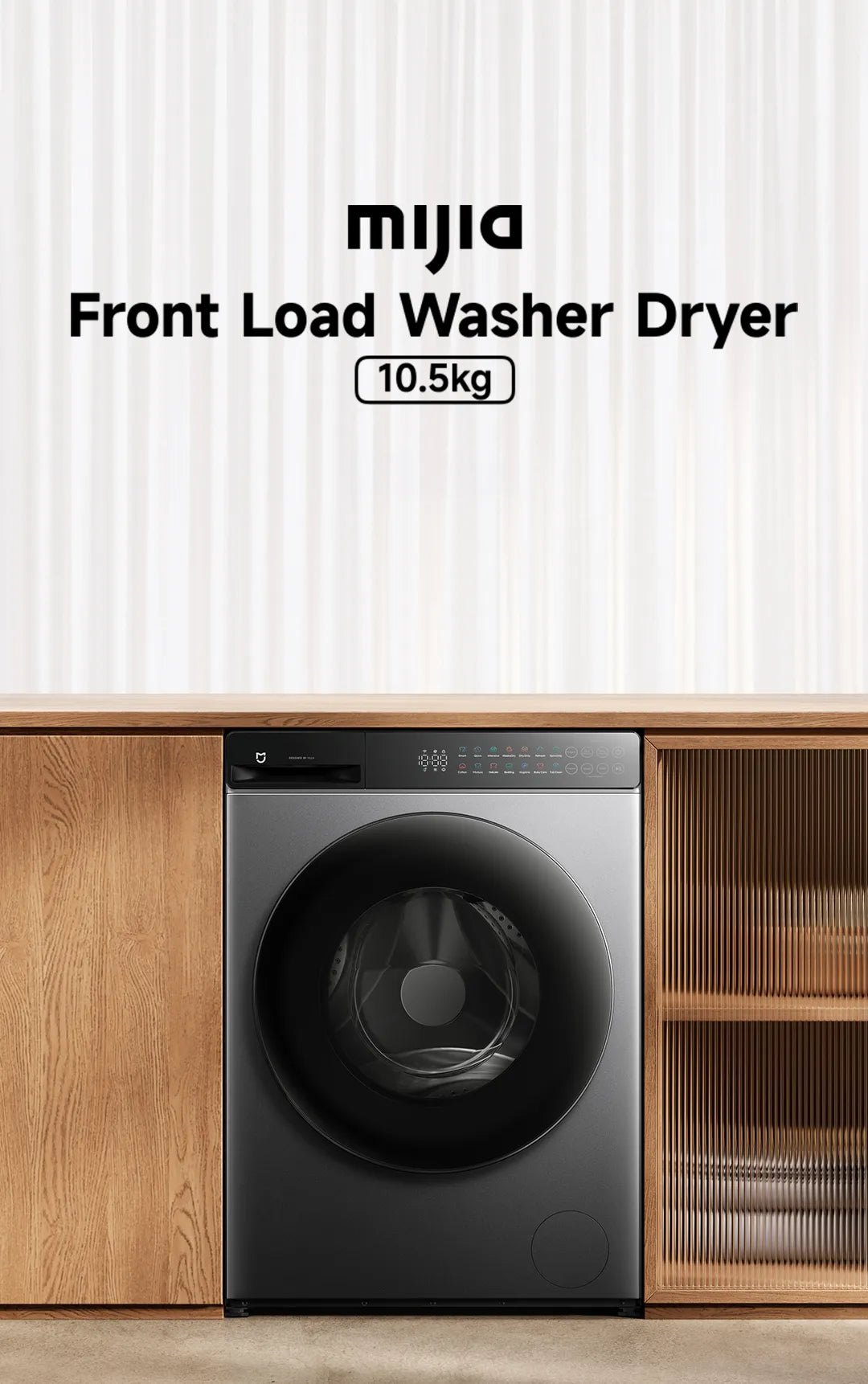 Xiaomi Mijia Front Load Washer & Washer Dryer | 10.5kg |Steam Sterilization, Ultra-Slim, Smart Control, 2Y Warranty