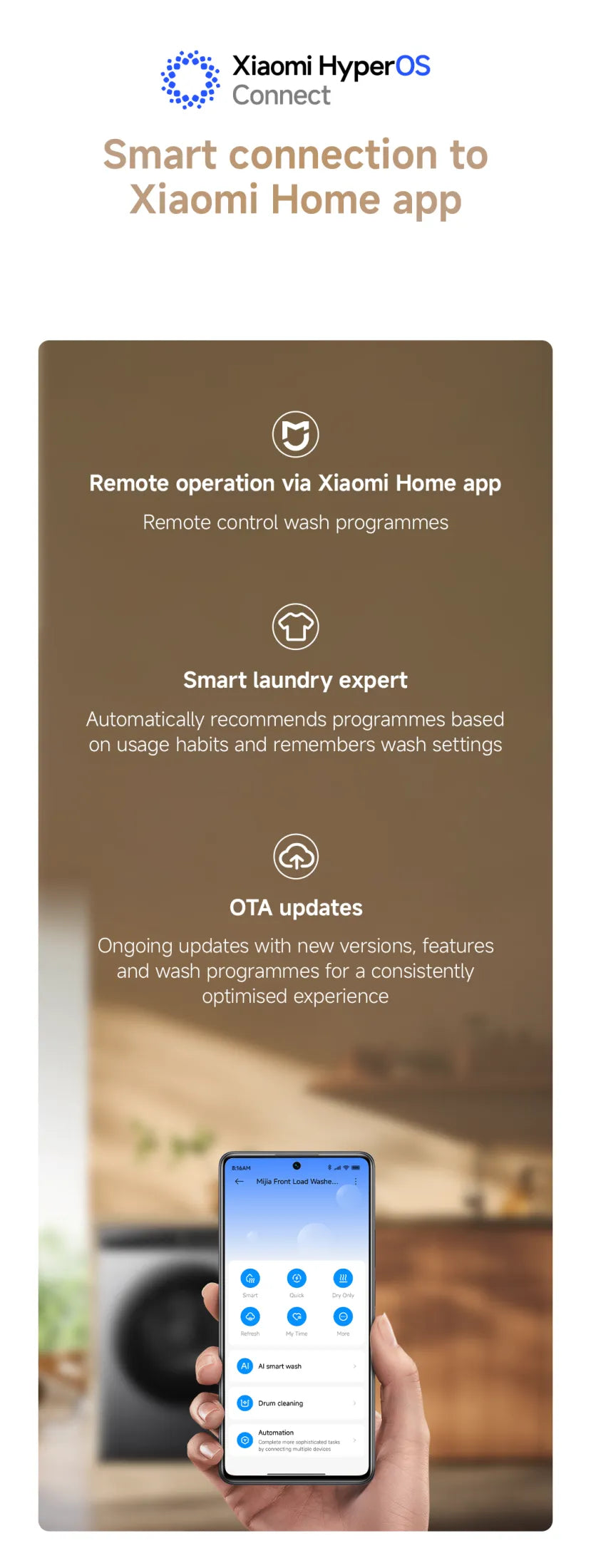 Xiaomi Mijia Front Load Washer & Washer Dryer | 10.5kg |Steam Sterilization, Ultra-Slim, Smart Control, 2Y Warranty