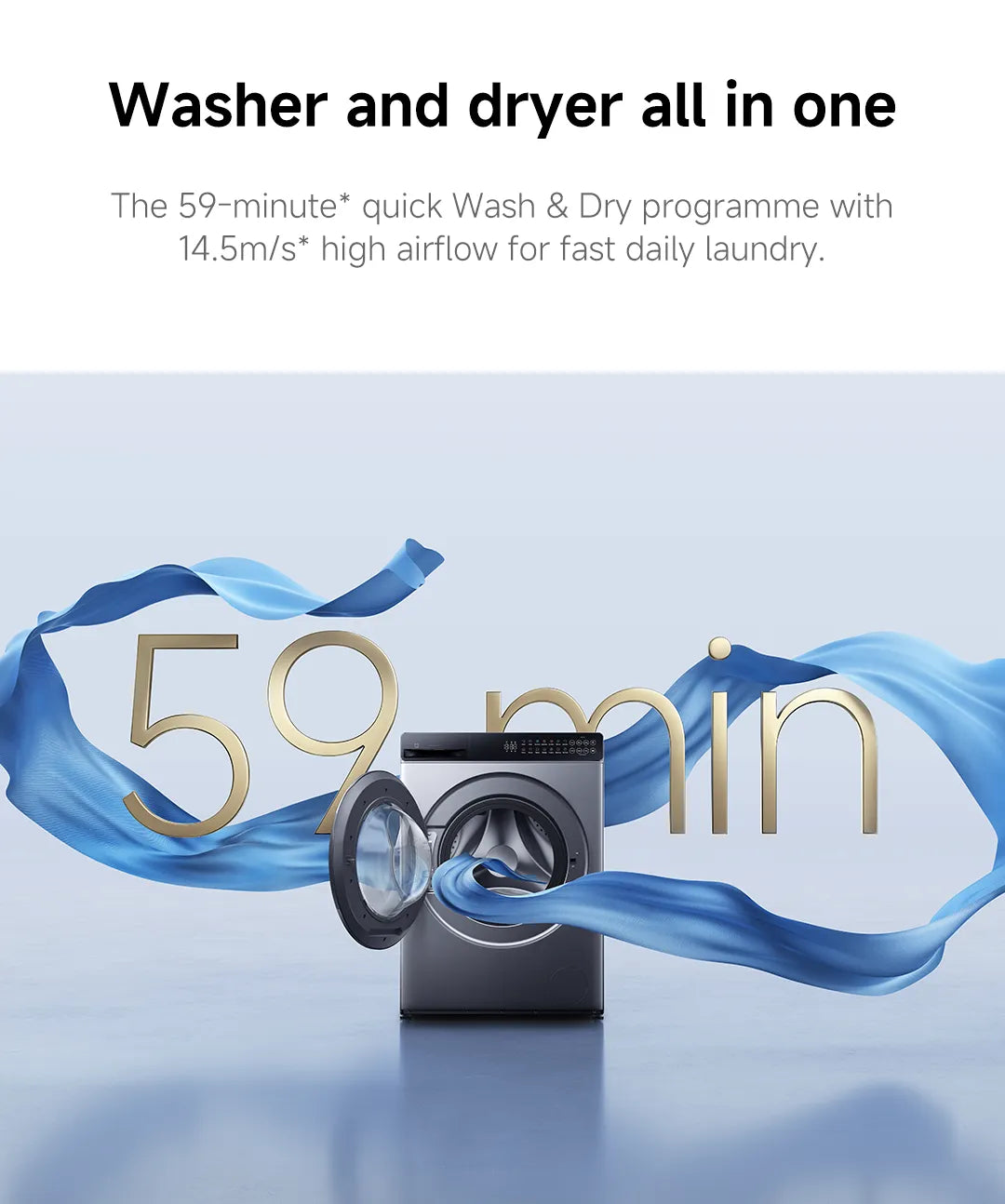 Xiaomi Mijia Front Load Washer & Washer Dryer | 10.5kg |Steam Sterilization, Ultra-Slim, Smart Control, 2Y Warranty