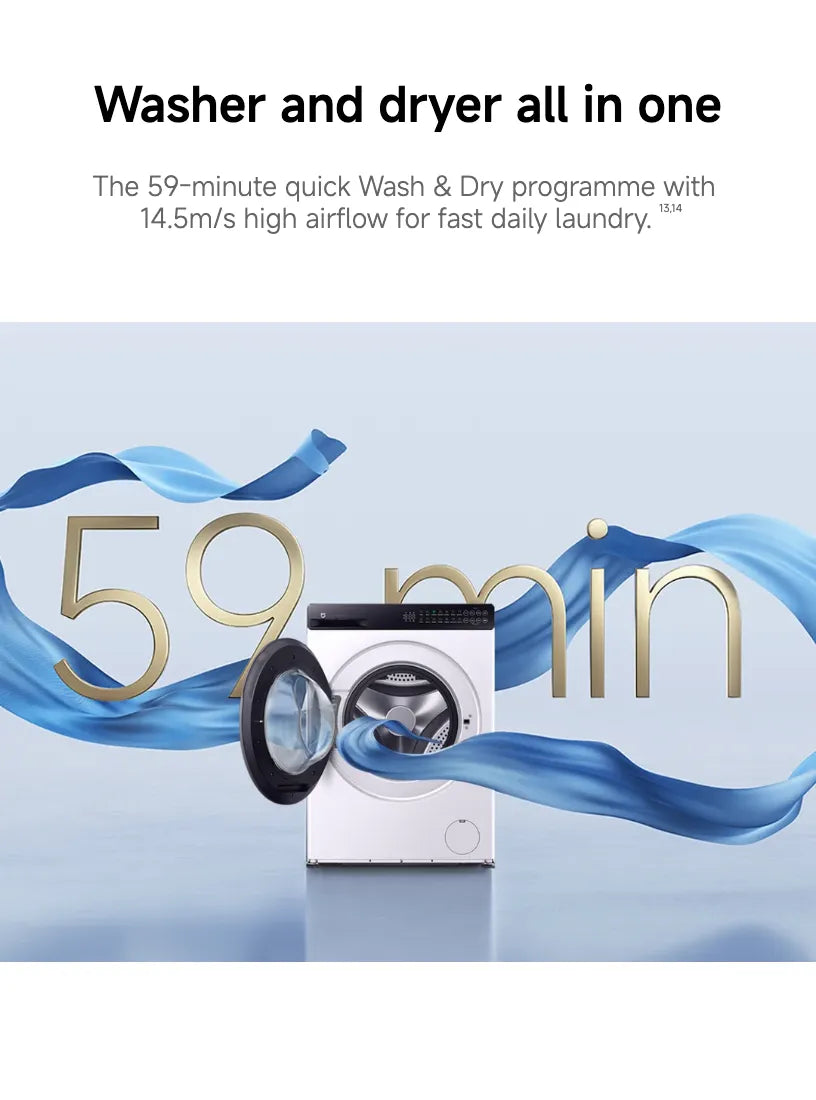 Xiaomi Mijia Front Load Washer Dryer 9kg | Washing Machine 9kg Large Capacity Fast Drying | FREE DELIVERY & INSTALLATION