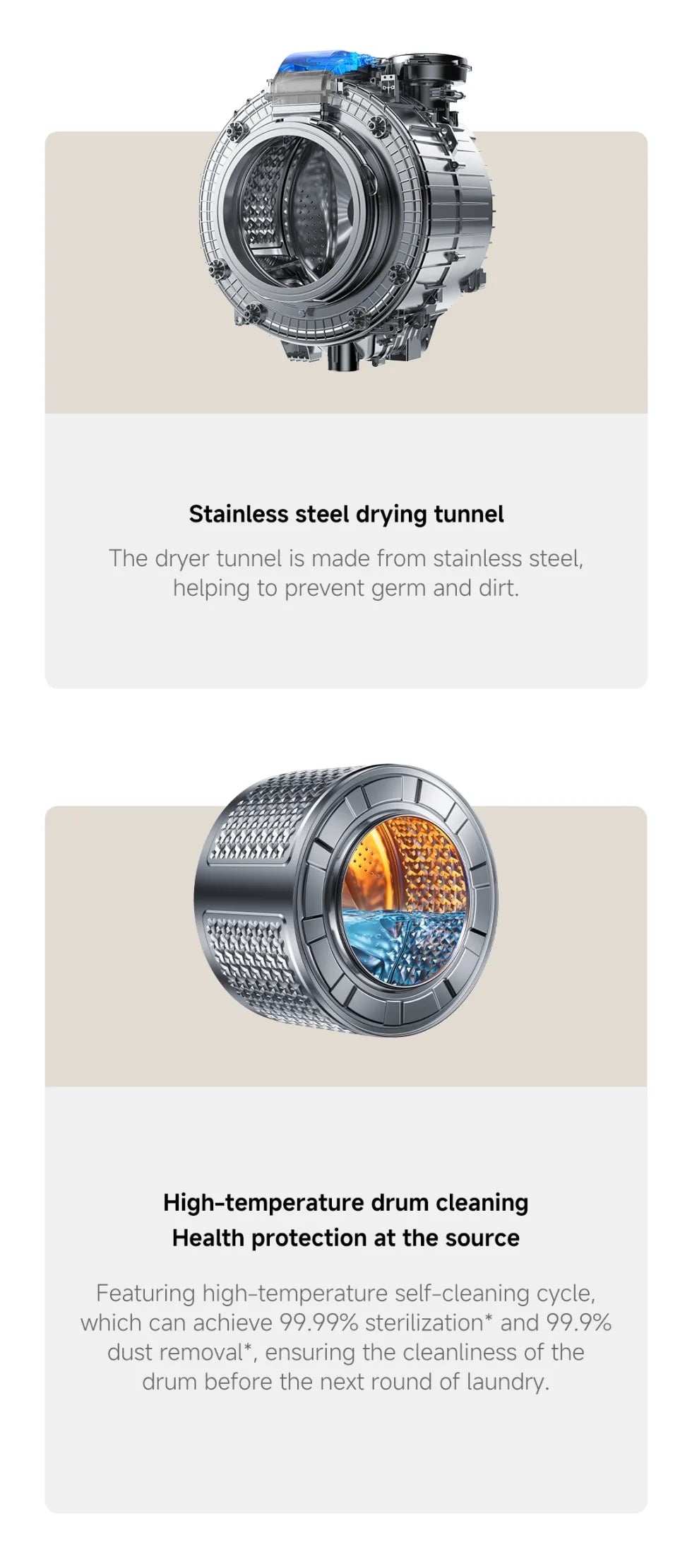 Xiaomi Mijia Front Load Washer & Washer Dryer | 10.5kg |Steam Sterilization, Ultra-Slim, Smart Control, 2Y Warranty