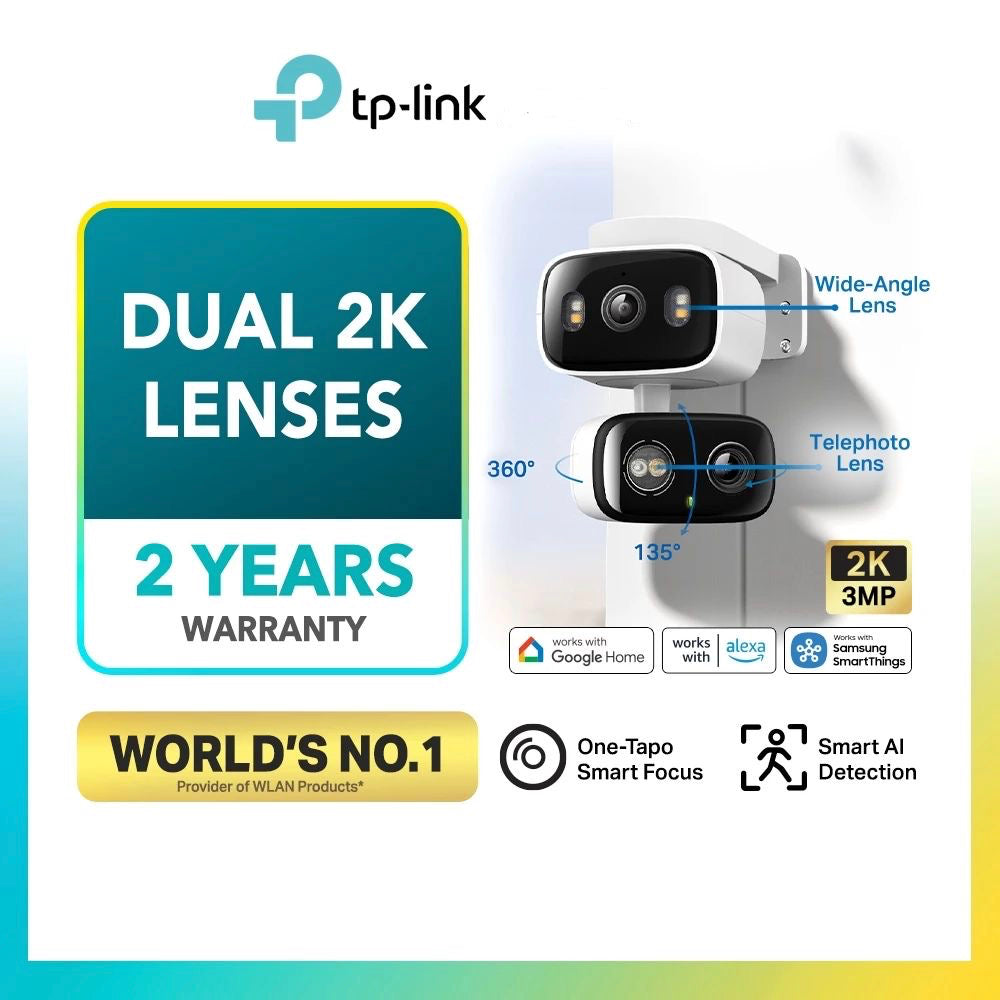TC34 / C246D Indoor/Outdoor Dual Lens Pan/Tilt Security Camera