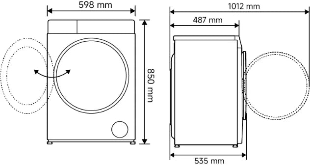 Xiaomi Mijia Front Load Washer Dryer 9kg | Washing Machine 9kg Large Capacity Fast Drying | FREE DELIVERY & INSTALLATION