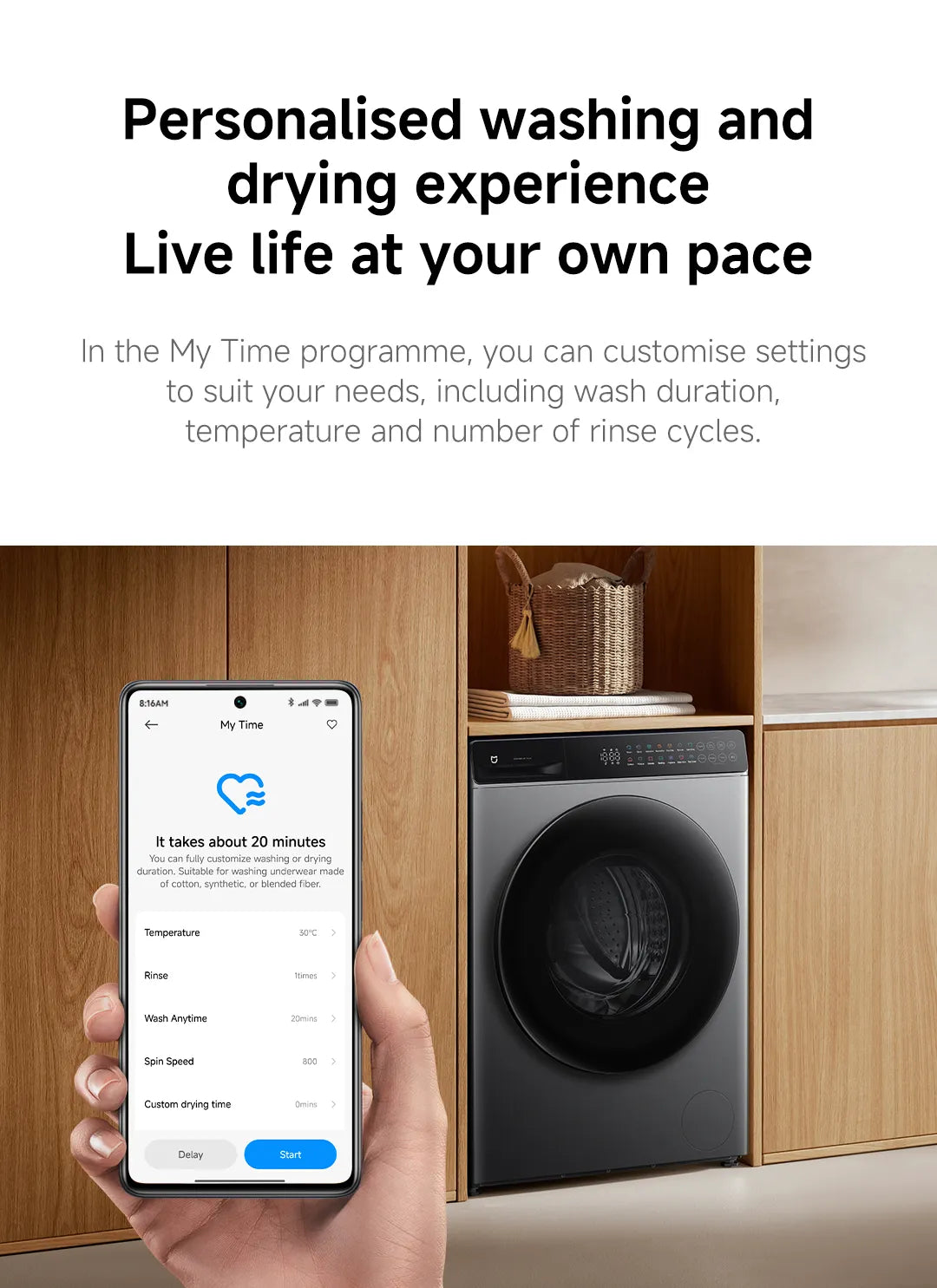 Xiaomi Mijia Front Load Washer & Washer Dryer | 10.5kg |Steam Sterilization, Ultra-Slim, Smart Control, 2Y Warranty