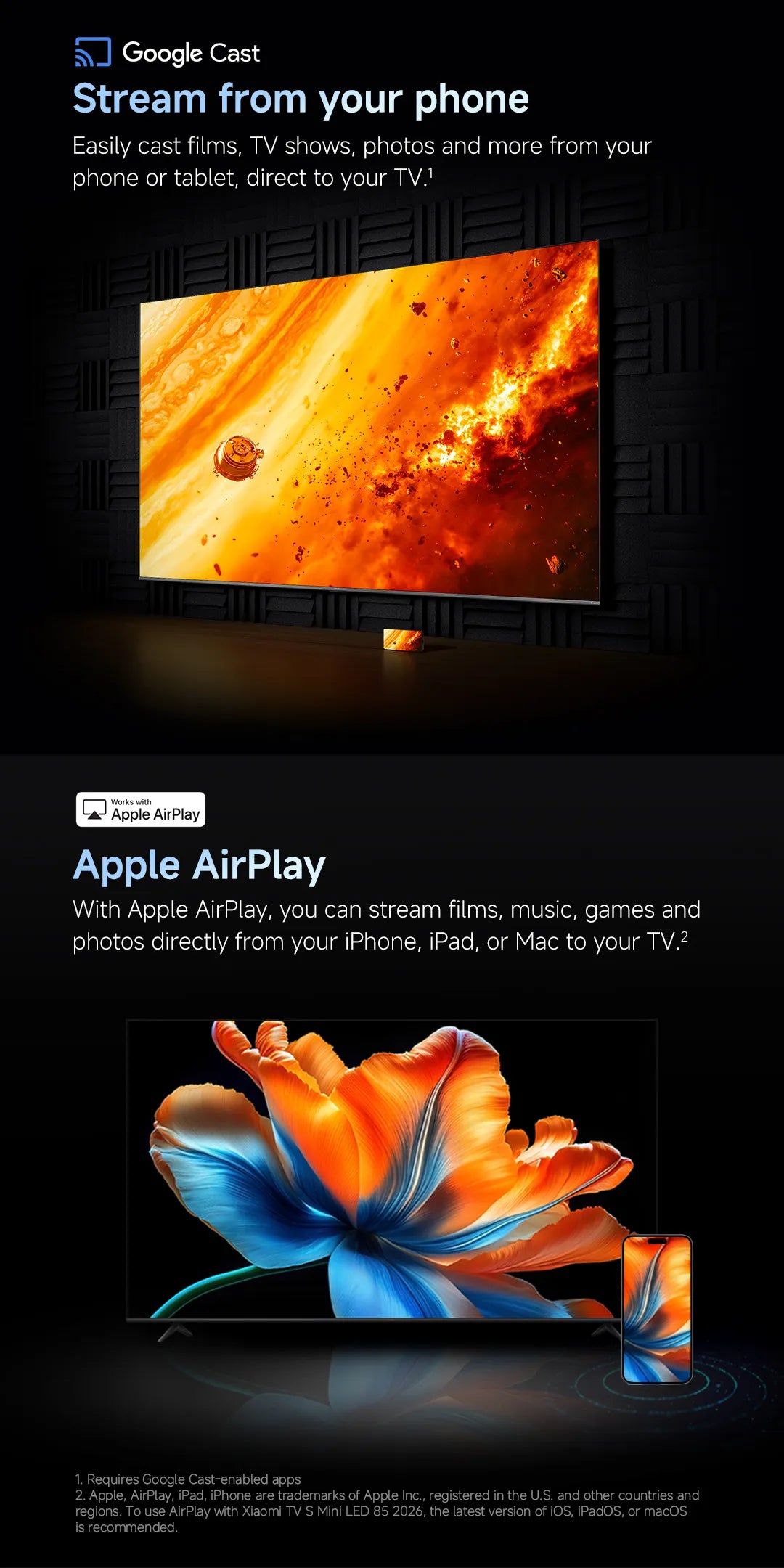 Xiaomi TV S Mini LED Series 2026 | 55"/65"/75"/85''/98'' 4K Smart TV