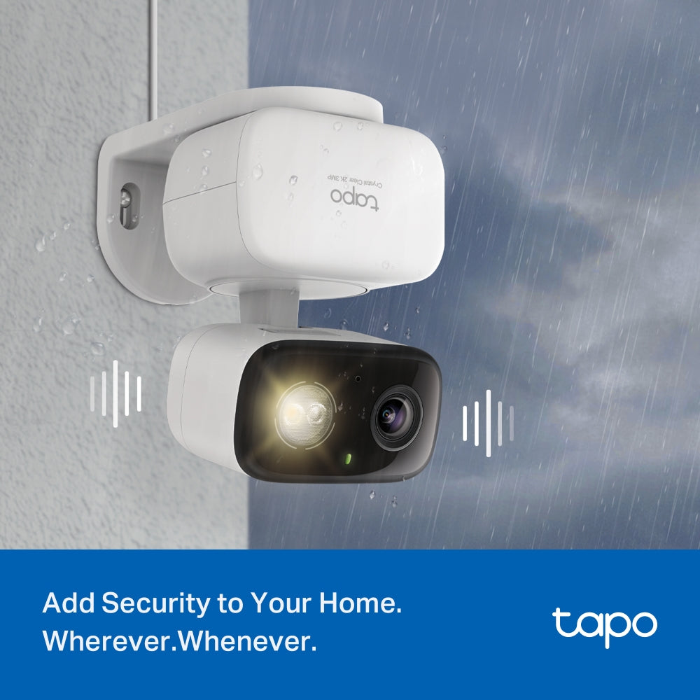 TP Link TAPO C216 Indoor Outdoor CCTV Camera AI Motion Detect Baby Cry Monitor 512GB Storage 2K 3MP