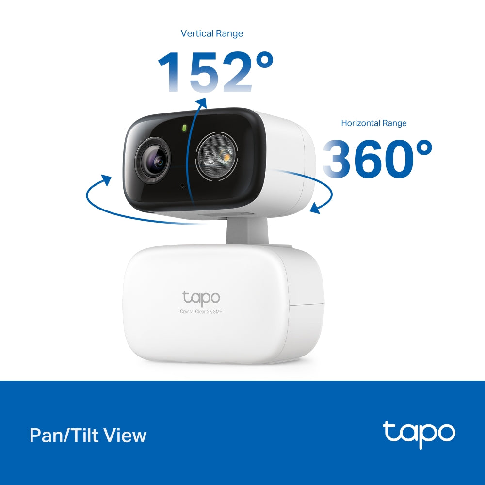 TP Link TAPO C216 Indoor Outdoor CCTV Camera AI Motion Detect Baby Cry Monitor 512GB Storage 2K 3MP
