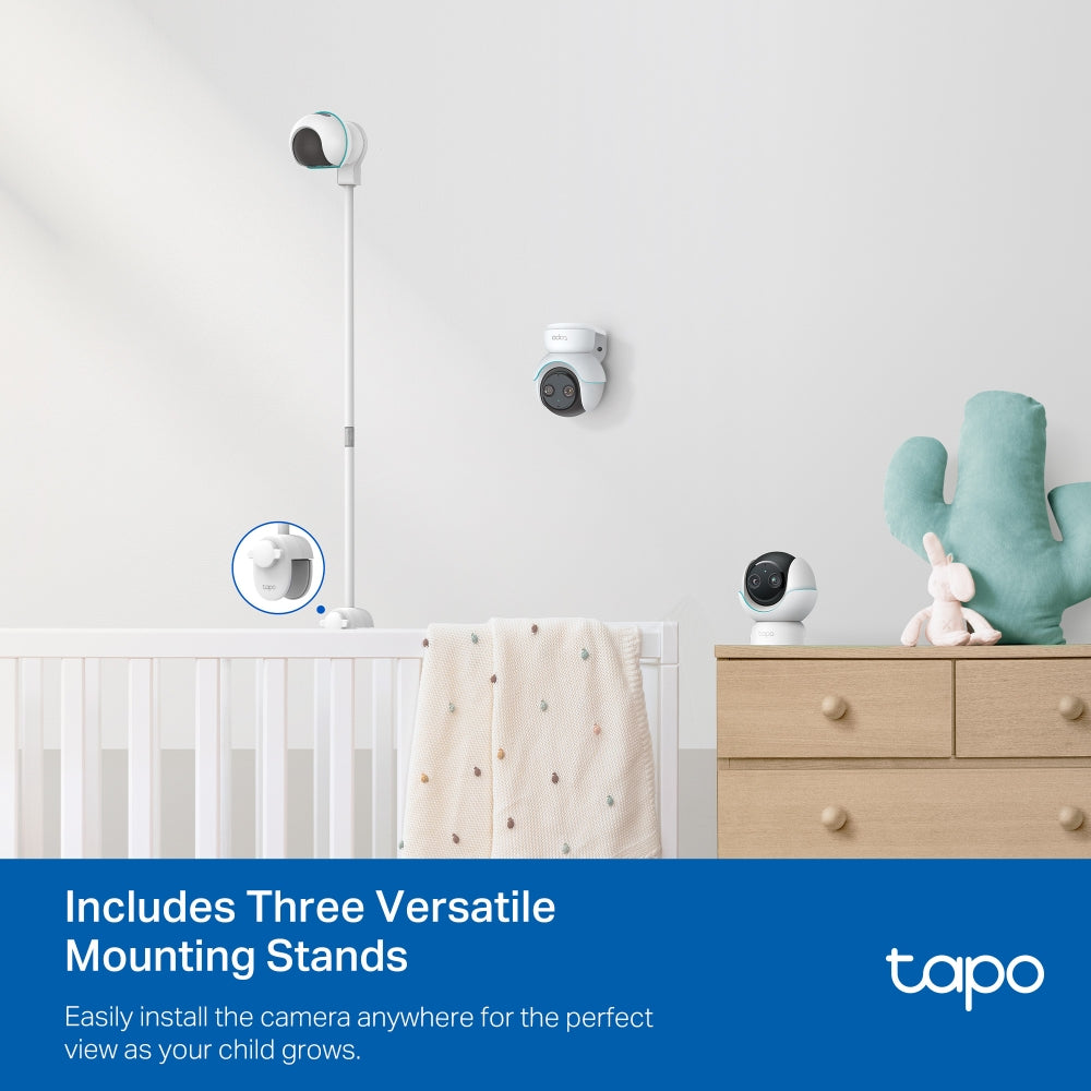 TP-Link Tapo C840 Pan/Tilt Smart AI Baby Monitor Camera 4MP + 2MP Dual Lens Live View