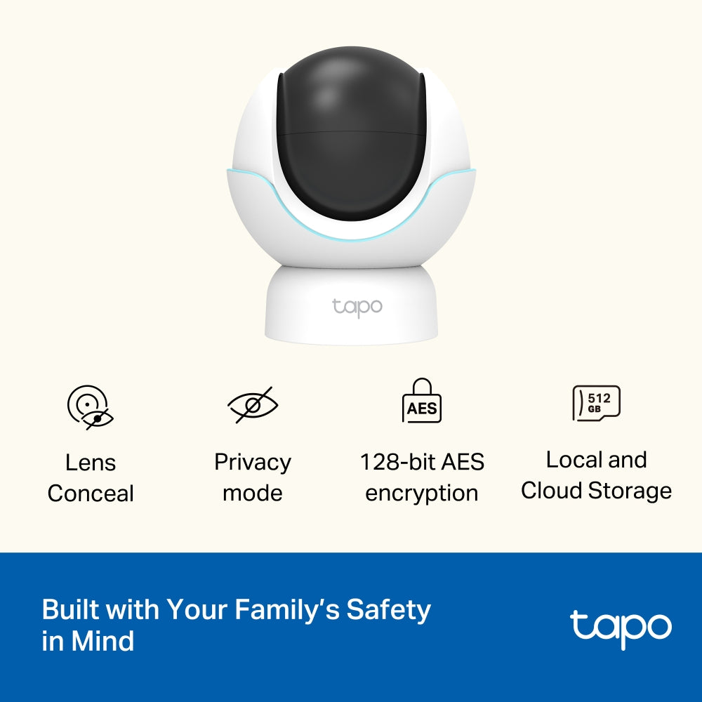 TP-Link Tapo C840 Pan/Tilt Smart AI Baby Monitor Camera 4MP + 2MP Dual Lens Live View