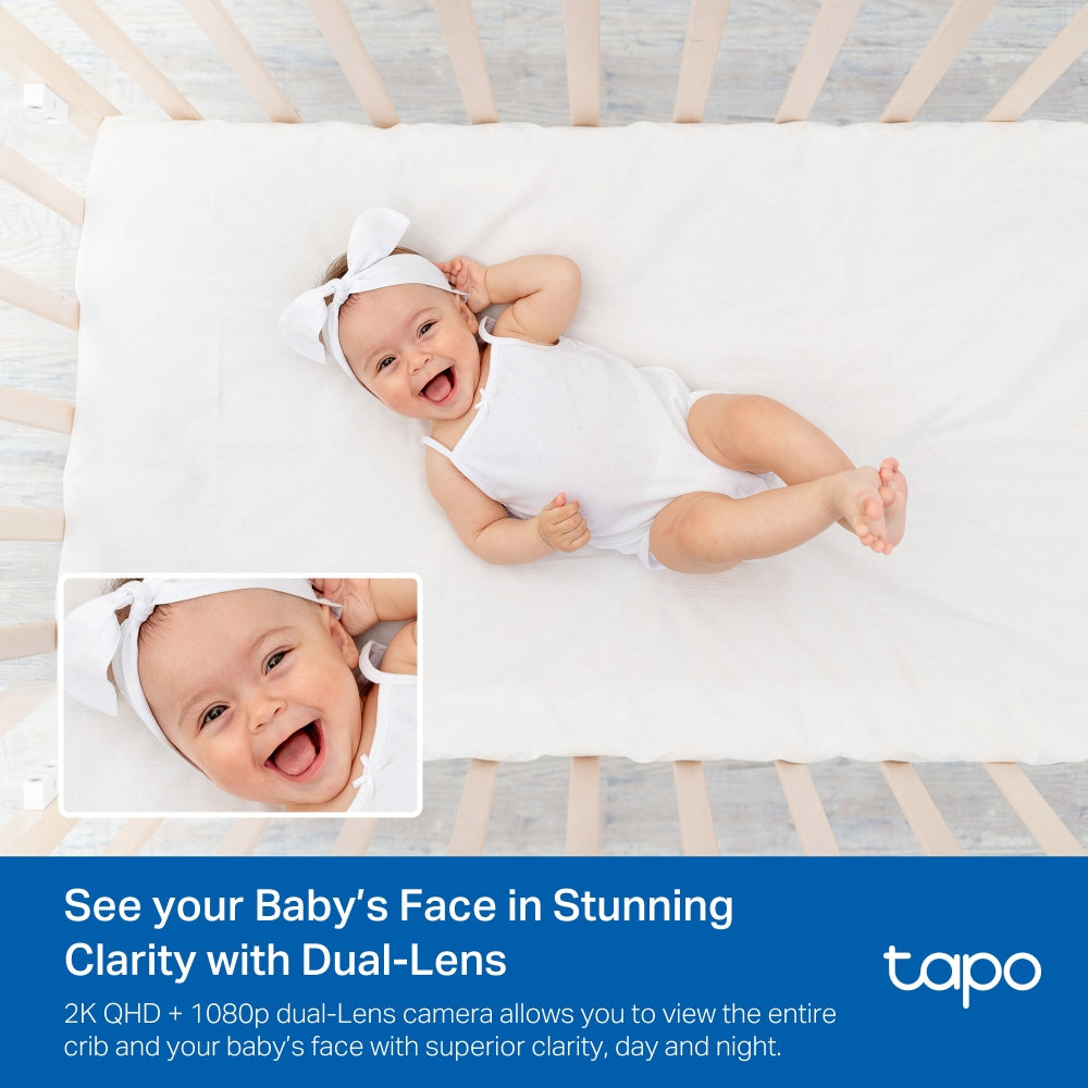 TP-Link Tapo C840 Pan/Tilt Smart AI Baby Monitor Camera 4MP + 2MP Dual Lens Live View