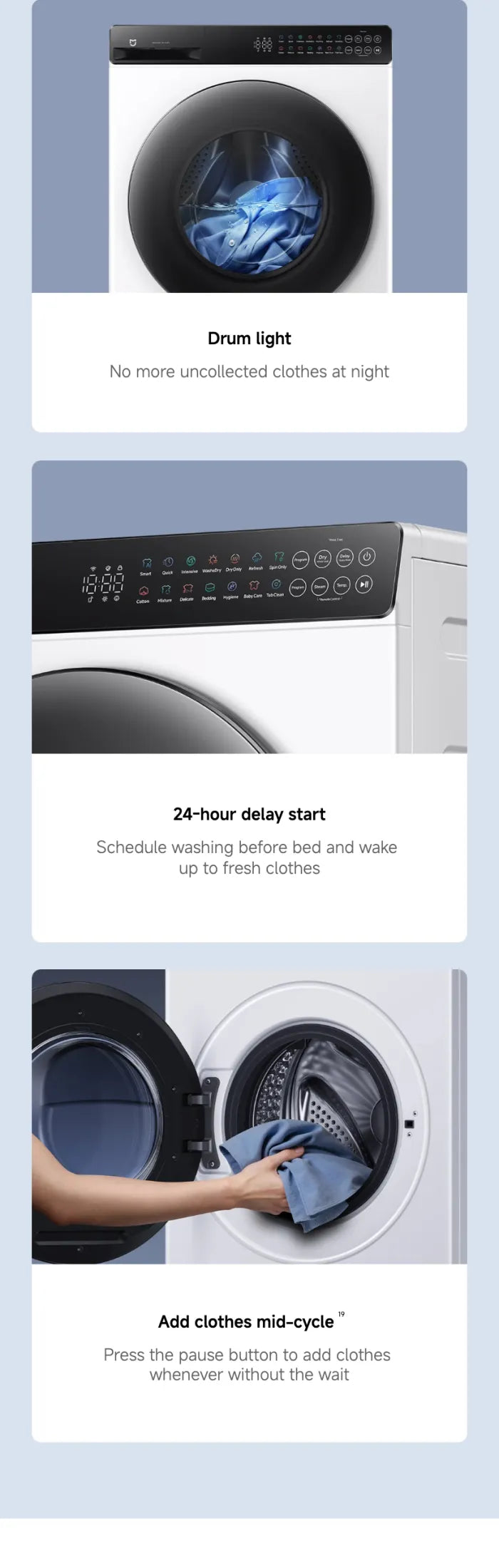 Xiaomi Mijia Front Load Washer Dryer 9kg | Washing Machine 9kg Large Capacity Fast Drying | FREE DELIVERY & INSTALLATION