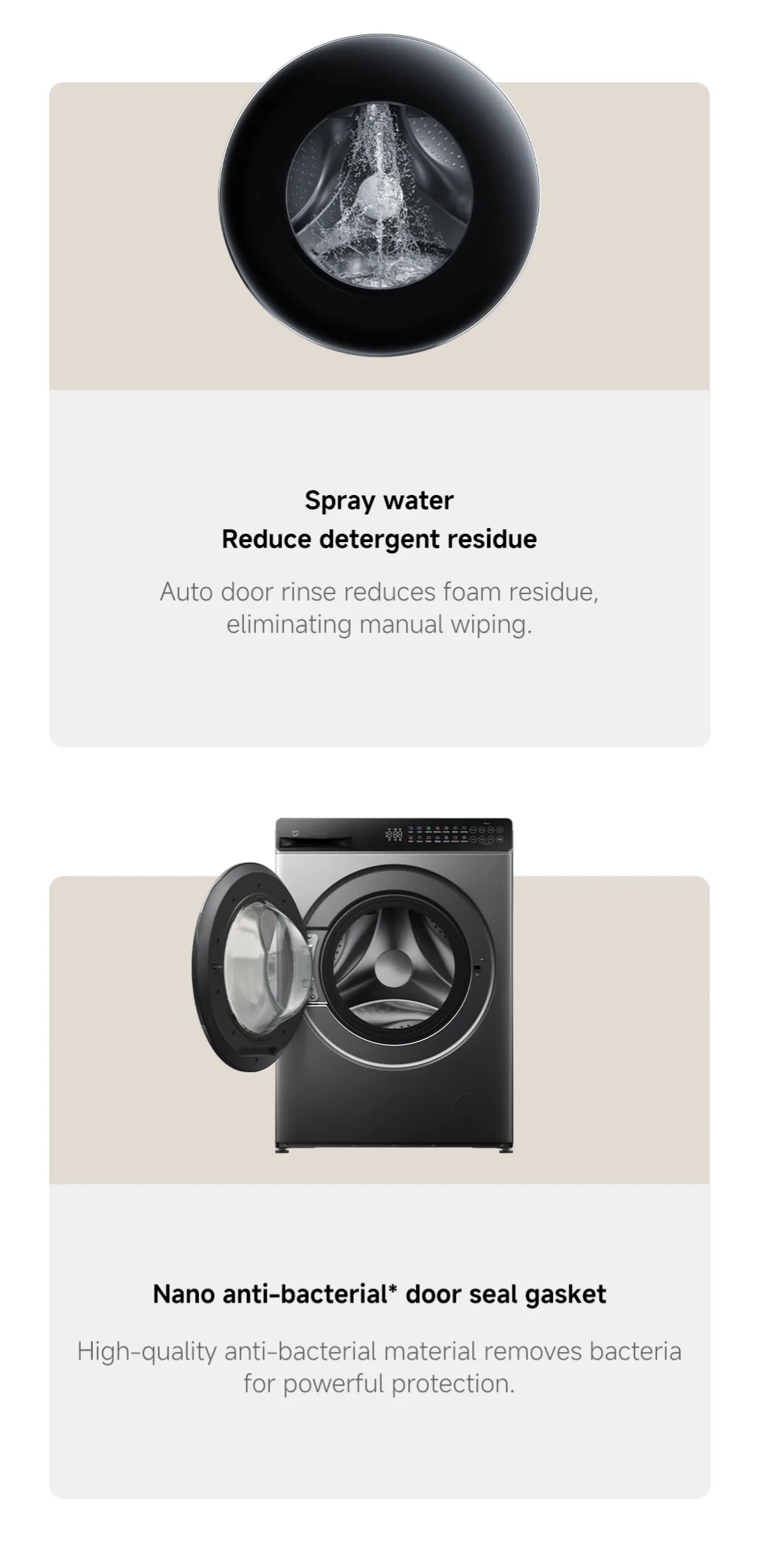 Xiaomi Mijia Front Load Washer & Washer Dryer | 10.5kg |Steam Sterilization, Ultra-Slim, Smart Control, 2Y Warranty