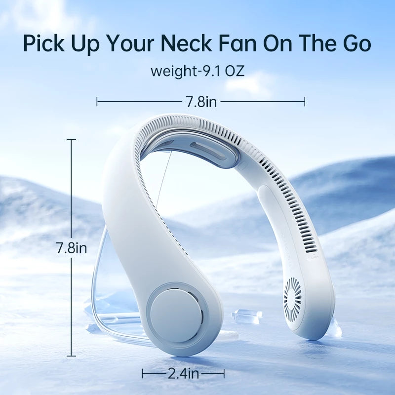 JisuLife Neck Fan 4 Portable Cooling 5 speed Strong Wind 4000mAh High-capacity Battery