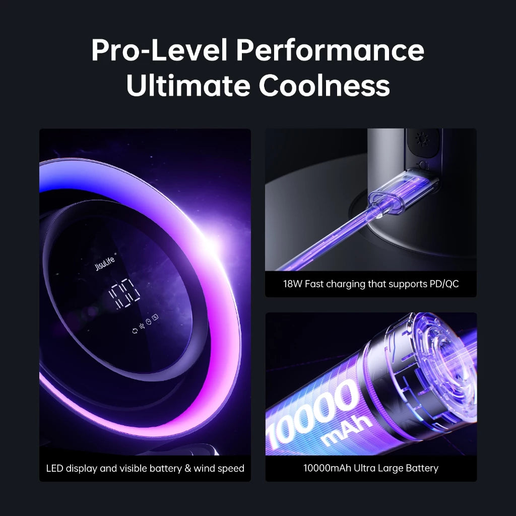 JisuLife Table Fan Pro 3 Air Purification 100 Levels Adjustable Led Display Household Desktop