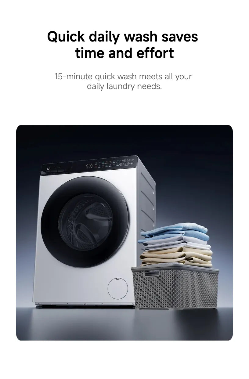 Xiaomi Mijia Front Load Washer Dryer 9kg | Washing Machine 9kg Large Capacity Fast Drying | FREE DELIVERY & INSTALLATION
