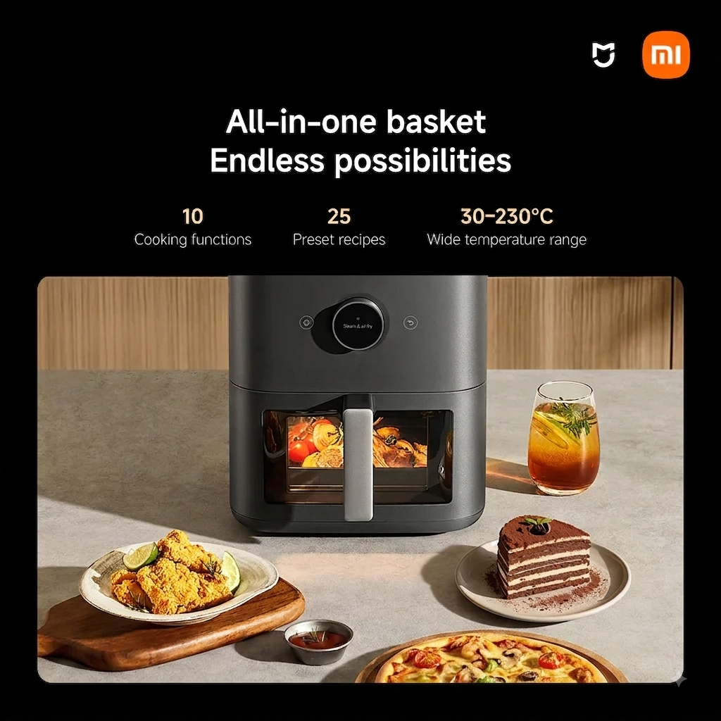 Xiaomi Mijia 7L Large Digital Airfryer Steamer Combo