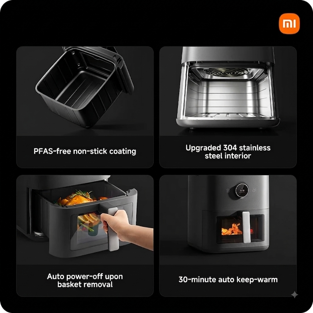 Xiaomi Mijia 7L Large Digital Airfryer Steamer Combo