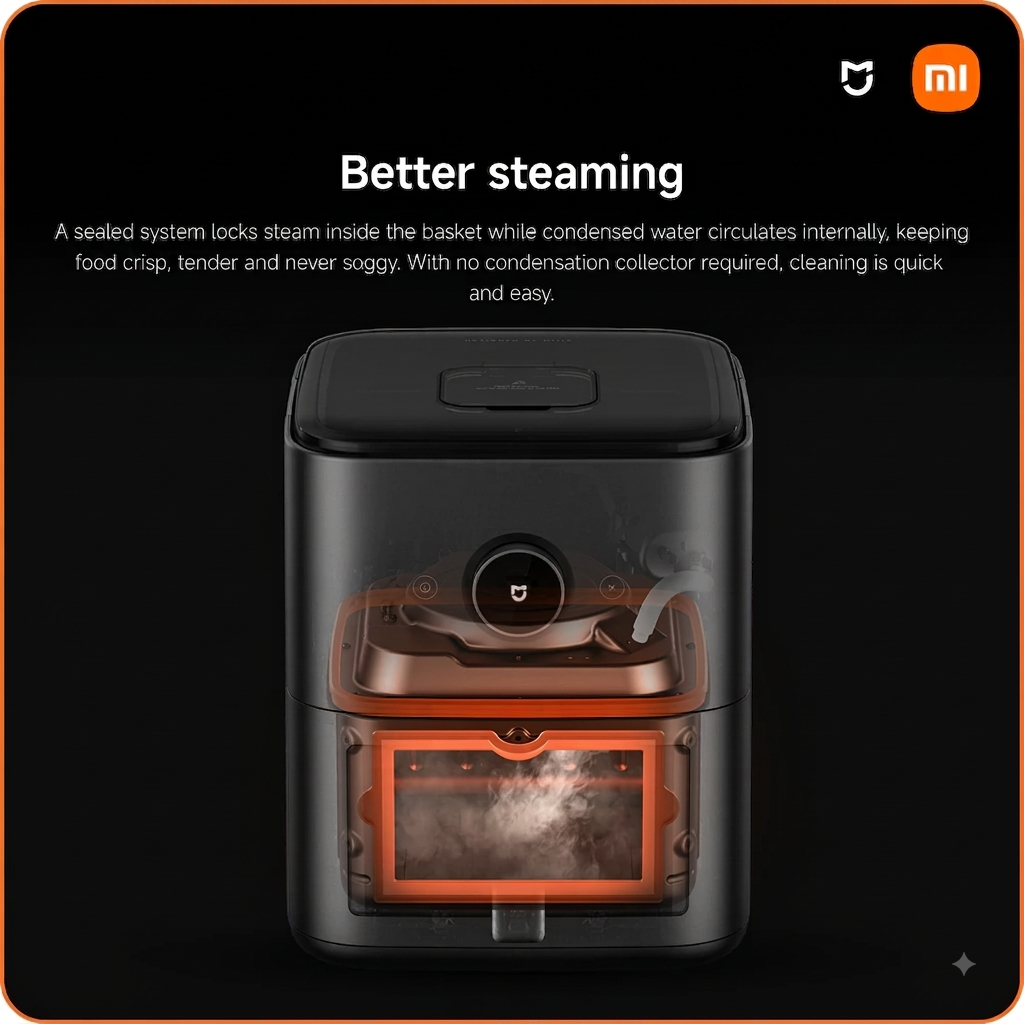 Xiaomi Mijia 7L Large Digital Airfryer Steamer Combo