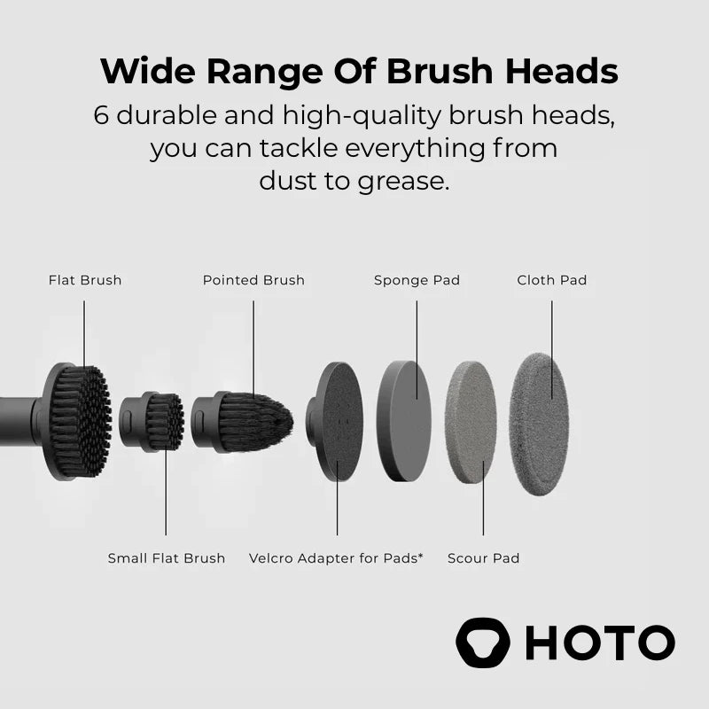 HOTO Multi-Brush Electric Spin Scrubber