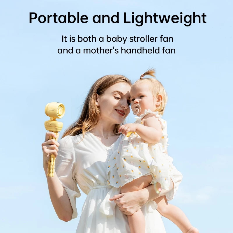 JISULIFE Life 4 Octopus Stroller Fan 5000mAh | Portable USB Rechargeable Fan | 5 Speed | LED Display | Type-C Charging