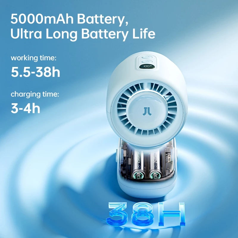 JISULIFE Life 4 Octopus Stroller Fan 5000mAh | Portable USB Rechargeable Fan | 5 Speed | LED Display | Type-C Charging